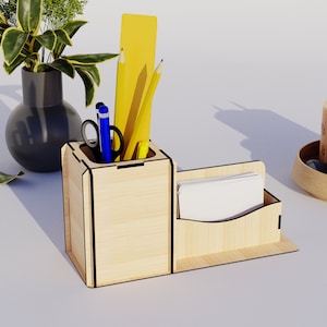 Desk Organizer V3 - Laser cut files - CNC Files for Wood (svg, dxf, pdf, eps, ai)