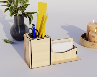 Desk Organizer V3 - Laser cut files - CNC Files for Wood (svg, dxf, pdf, eps, ai)