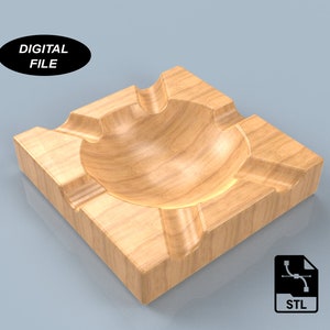 Aschenbecher 3D CAD Dateien | Stl Step | CNC Cut Dateien | 3D Druck | Aschenbecher | Holzarbeitsplan