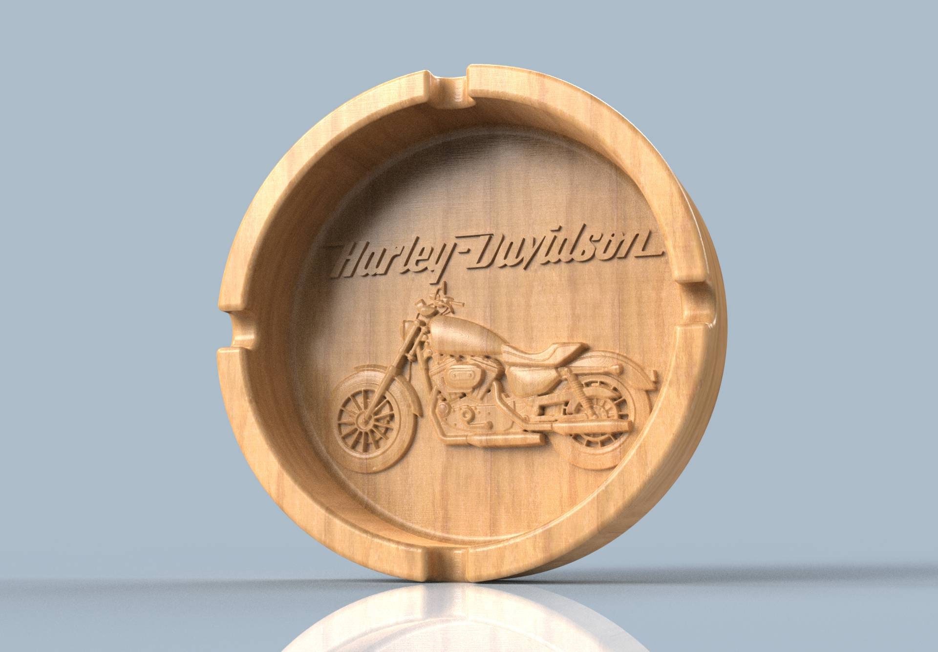 Harley Davidson Ashtray 3D CAD Files Stl Step CNC Cut Etsy