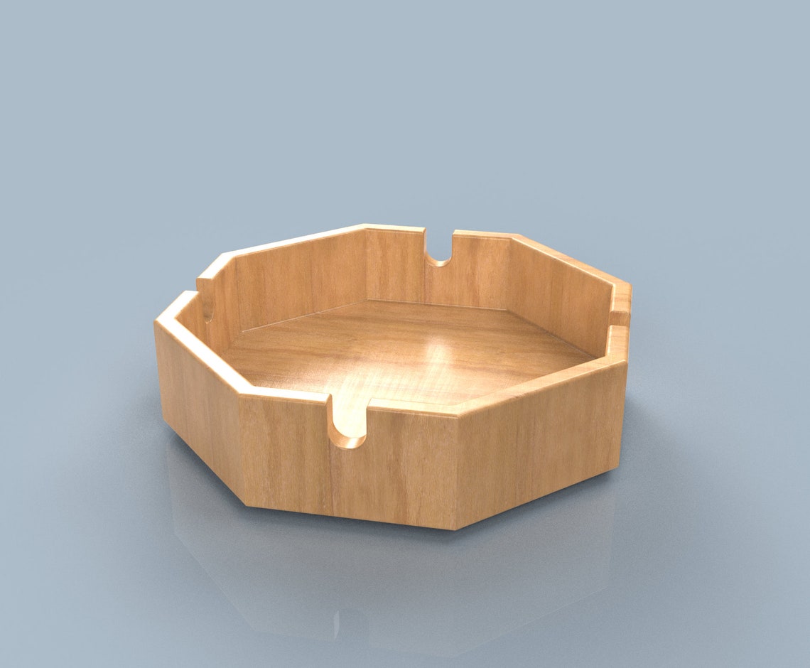 Ashtray 3D CAD Files Stl Step CNC Cut Files 3D Printing Ashtray