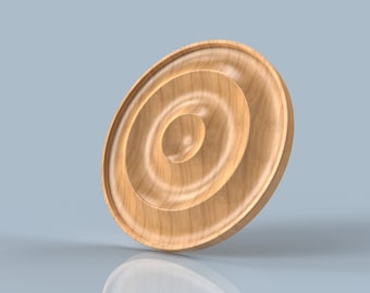 Serving Plate 3D CAD Files | stl | CNC Cut Files | 3D Printing | Ashtray | Woodworking Plan