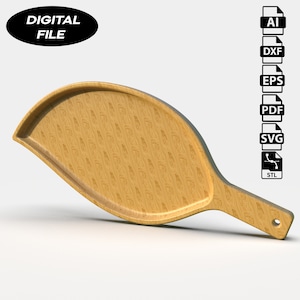 Leaf V2 Sering Plate - CNC Files for Wood (svg, dxf, pdf, eps, ai, stl)
