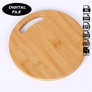Cutting Board  CNC Files for Wood (svg, dxf, pdf, eps, ai, stl)