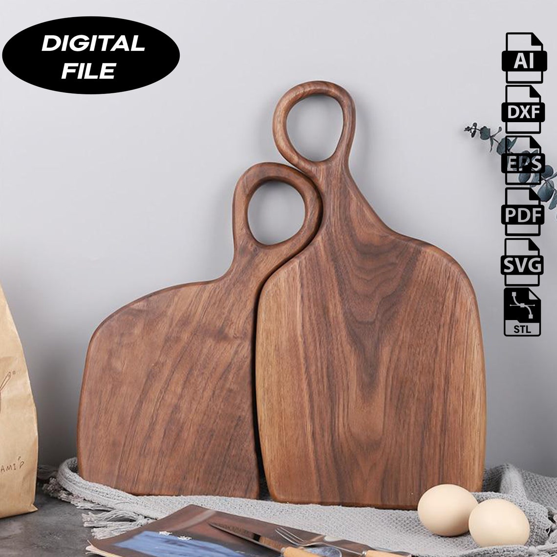 Cutting Board CNC Files for Wood svg Dxf Pdf Eps Ai Stl Etsy Canada