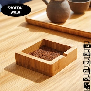 Aschenbecher - CNC Dateien für Holz (svg, dxf, pdf, eps, ai, stl)