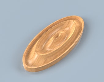 Serving Plate 3D CAD Files | stl | CNC Cut Files | 3D Printing | Ashtray | Woodworking Plan