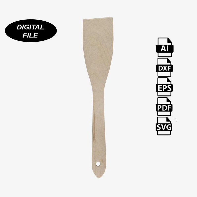 French Spatula SVG File, Ai,pdf,dxf, Eps Laser Cutting, Cnc Vector
