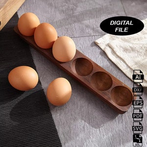 Egg Holder - CNC Files for Wood (svg, dxf, pdf, eps, ai, stl)