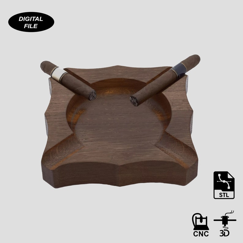 Ashtray V2 CNC Files for Wood stl Etsy