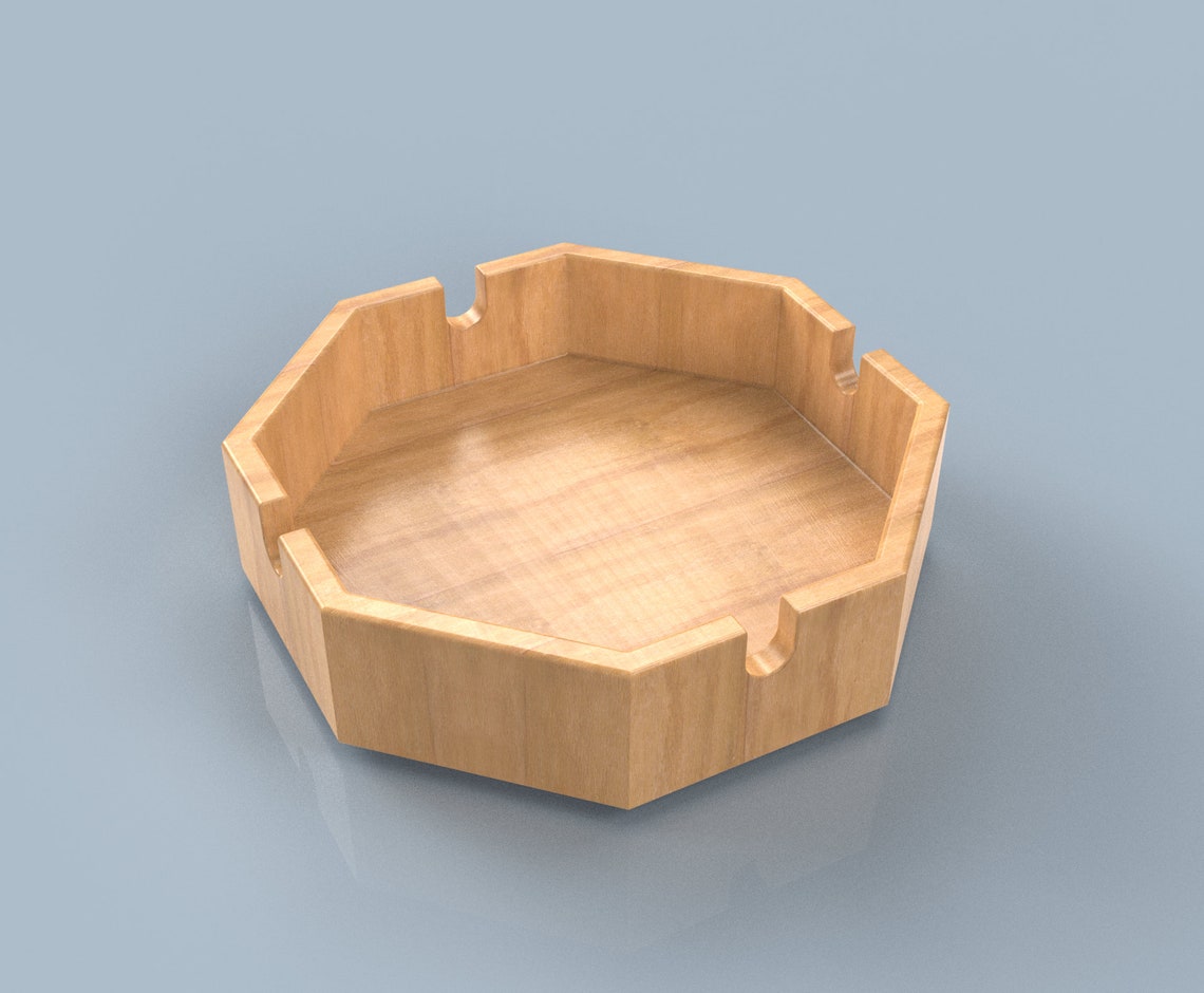 Ashtray 3D CAD Files Stl Step CNC Cut Files 3D Printing Ashtray