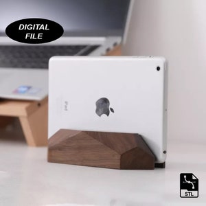 Laptop/Tablet Modern Stand CNC Files for Wood STL