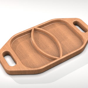 Serving Tray - 3D STL file and vector files (Dxf, Svg, Eps, Pdf, Ai) for CNC