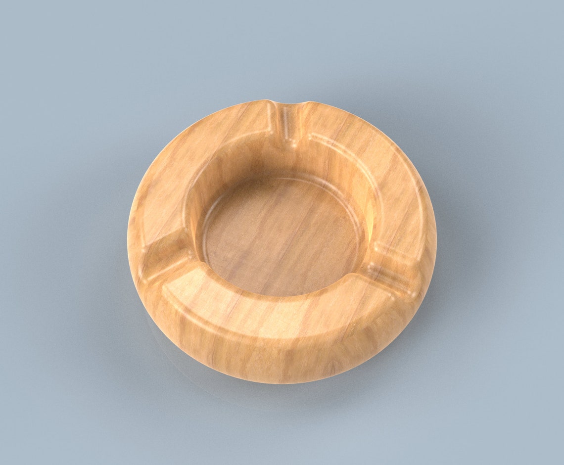 Ashtray 3D CAD Files Stl Step CNC Cut Files 3D Printing Ashtray