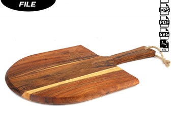 Pizza Cuttign and Serivng Tray CNC Files for Wood (svg, dxf, pdf, eps, ai, stl)