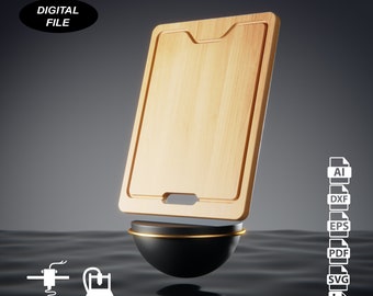 Cutting Board - CNC Files for Wood (svg, dxf, pdf, eps, ai, stl)