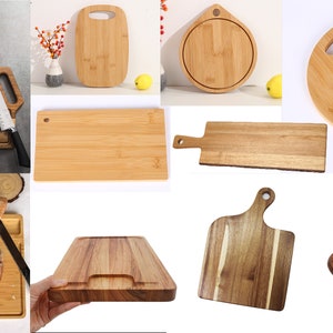 10 Cutting Boards Pack CNC Files for Wood (svg, dxf, pdf, eps, ai, stl)