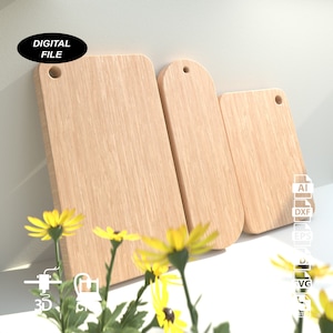 Triplet Schneidebretter CNC-Dateien für Holz (svg, dxf, pdf, eps, ai, stl)