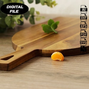 Cutting Board CNC Files for Wood (svg, dxf, pdf, eps, ai, stl)