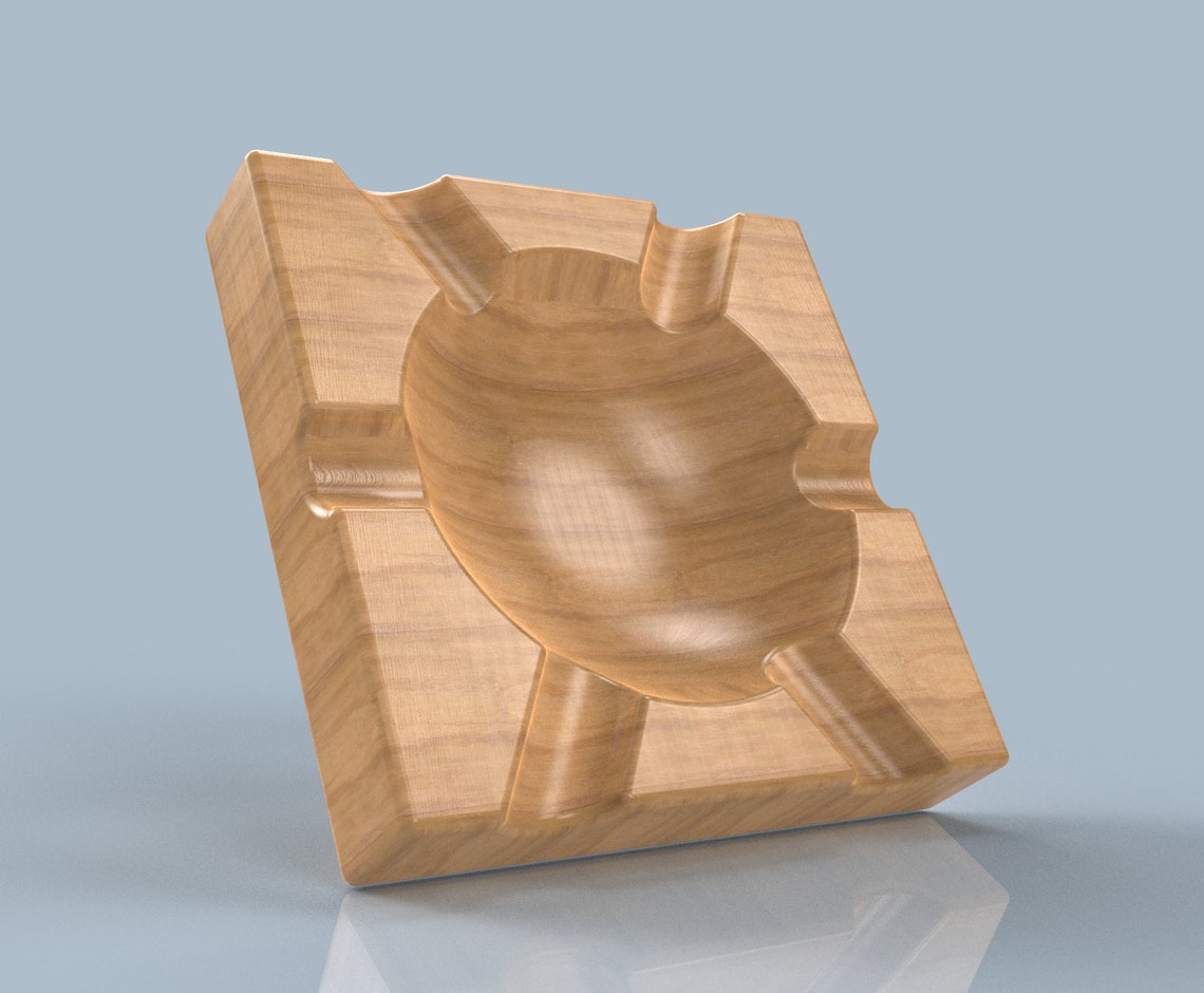 Ashtray 3D CAD Files Stl Step CNC Cut Files 3D Printing Ashtray