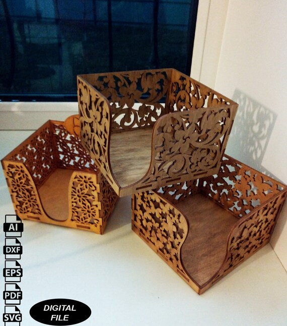 Napkin Holder CNC Files for Wood svg Dxf Pdf Eps Ai Etsy UK