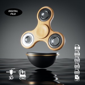 Fidget Spinner-leksak CNC-filer för trä (svg, dxf, pdf, eps, ai, stl)