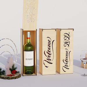 Wine Box and display unit - Laser cut files - CNC Files for Wood (svg, dxf, pdf, eps, ai)