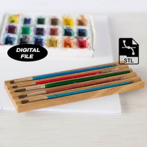 Pensil and Brush Holder /stl Desk organizer, CNC router, STL file for cnc,STL file