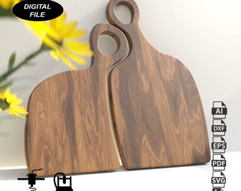 Cutting Board  CNC Files for Wood (svg, dxf, pdf, eps, ai, stl)