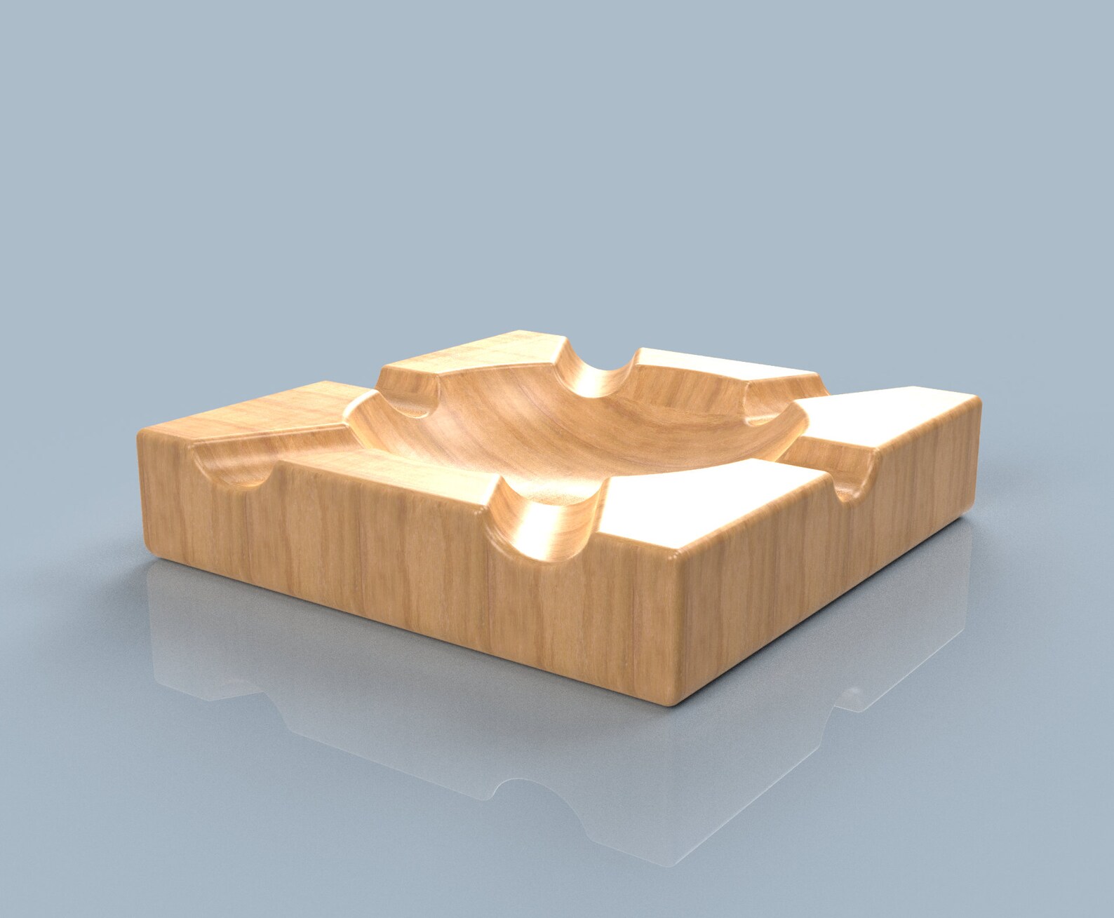 Ashtray 3D CAD Files Stl Step CNC Cut Files 3D Printing Ashtray