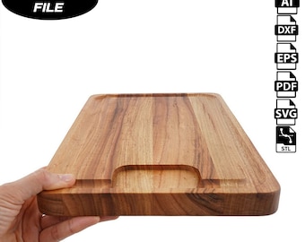 Cutting Board  CNC Files for Wood (svg, dxf, pdf, eps, ai, stl)