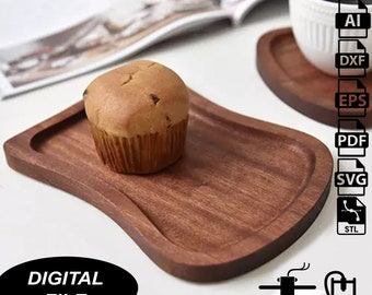 Toast Tray Wiskey Tray CNC Files for Wood (svg, dxf, pdf, eps, ai, stl)