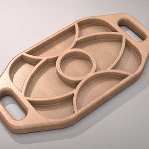 Bandeja de servicio - Archivos CNC Archivos 3D STL y archivos vectoriales (Dxf, Svg, Eps, Pdf, Ai) para CNC