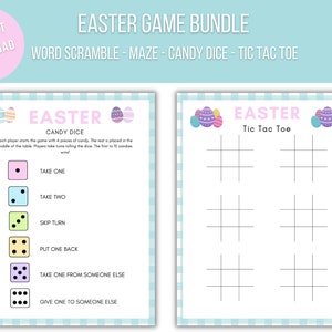 Easter Games Bundle, Easter Printable, Easter Games for Kids, Family ...