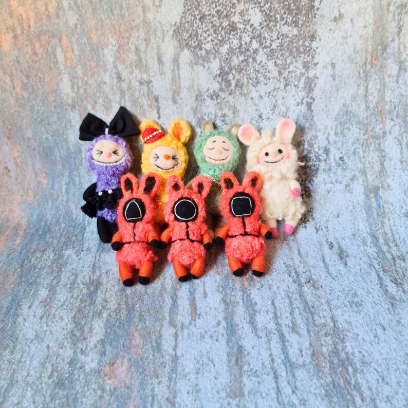 Felt Labubu Keychain Set Handmade Bag Charm, Labıdık Inspired Cute ...