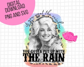 Dolly Rainbow Quote PNG and SVG