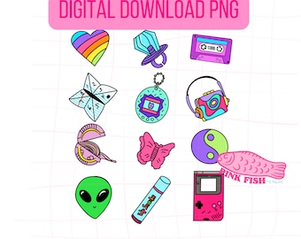 90&#39;s collage png