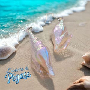 satin shell earrings