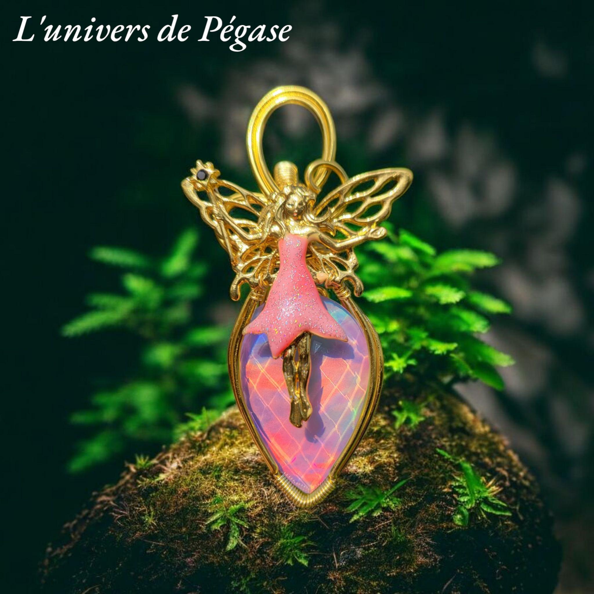 Pendentif Opale Pyramide 29 Carats - Argent 925 Massif - Cordon Cuir Sur Mesure