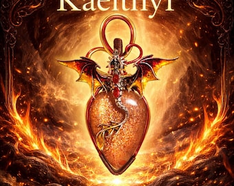 Die Kaelthyr-Anhängerkette ist aus einem Sonnenstein mit Drachenmotiv gefertigt.