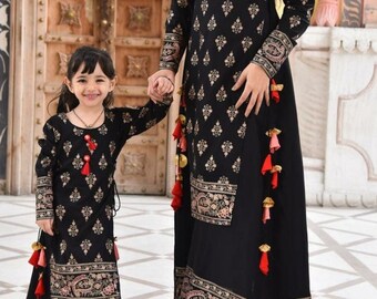 mother baby dress combo
