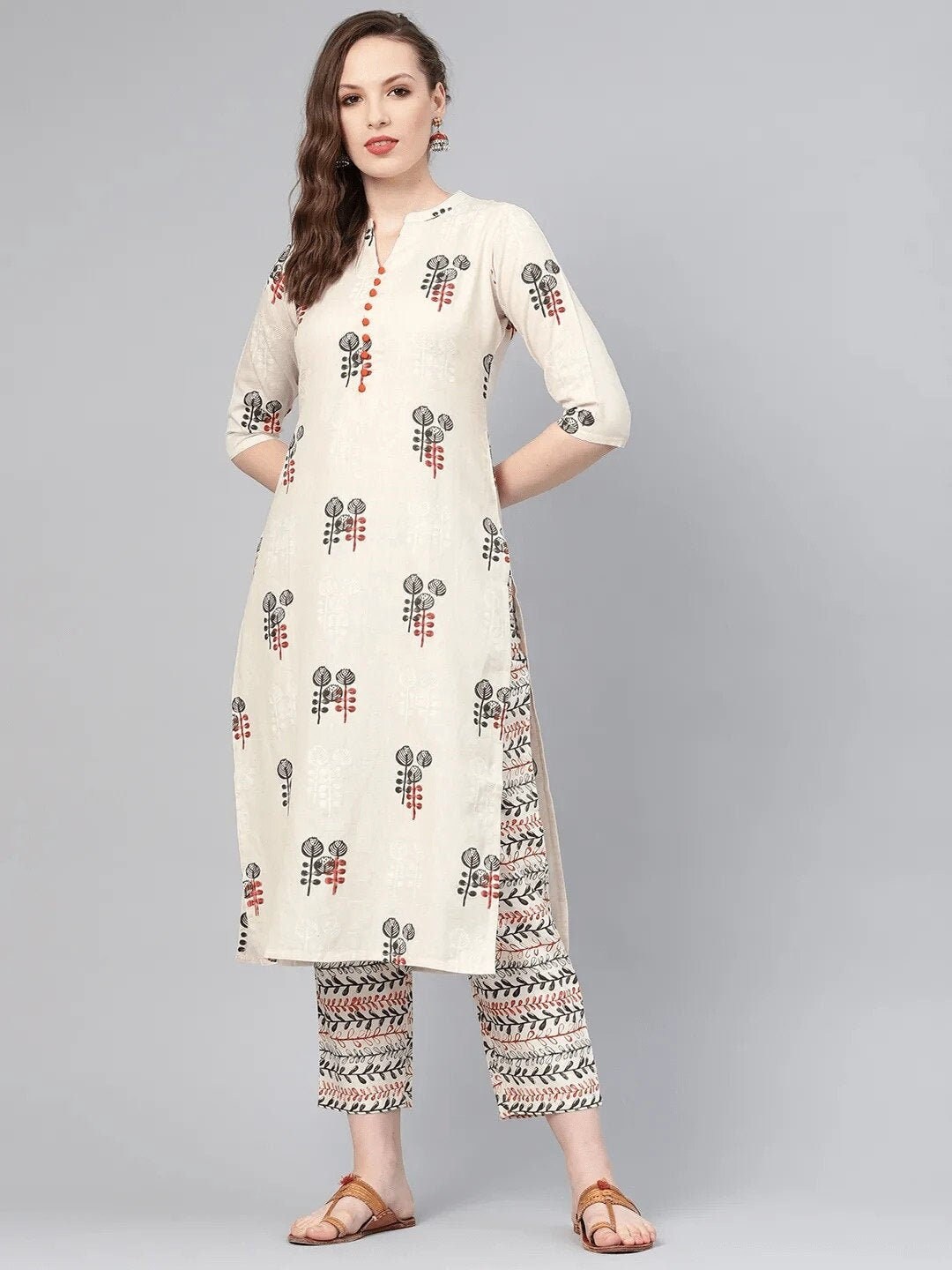 Beautiful Cotton Kurti Pant Set Casual 