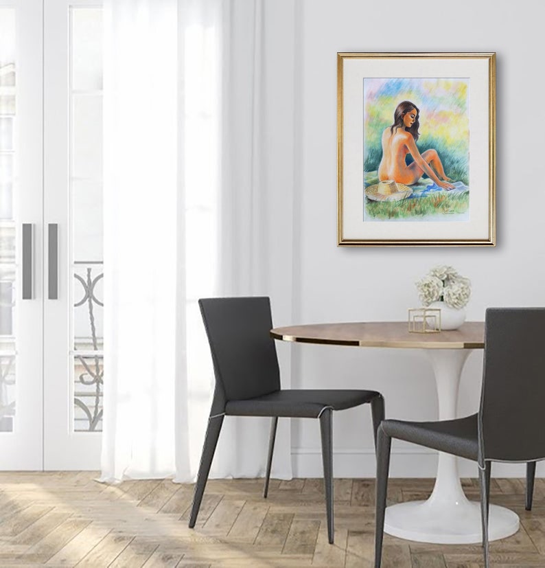 Nude Woman Painting Meadow Original Art Pastel Portrait Body Etsy Canada Nude Woman Painting Meadow Original Art Pastel Portrait Body Etsy Canada