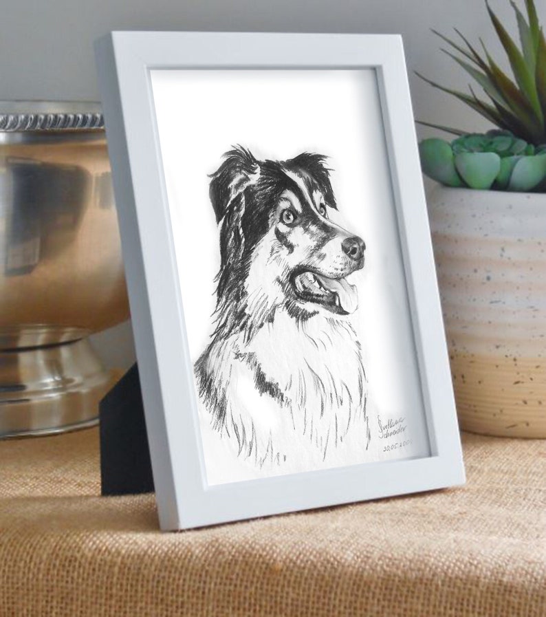 Custom Pet Portrait from Photo Hand Drawn Portrait Charcoal Drawing Sketch from Photo Custom Dog Portraits Cat Portrait Charcoal Portrait Bild 1