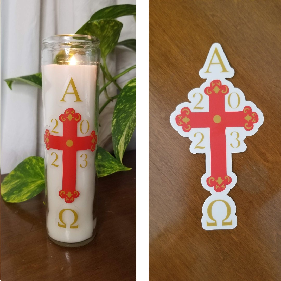 Easter Paschal Candle Vinyl Sticker 2023 Etsy Canada