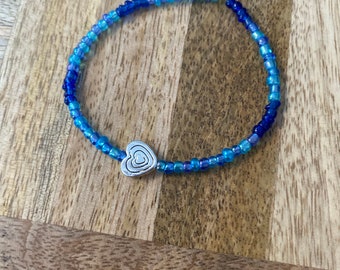 Pulsera de corazón azul
