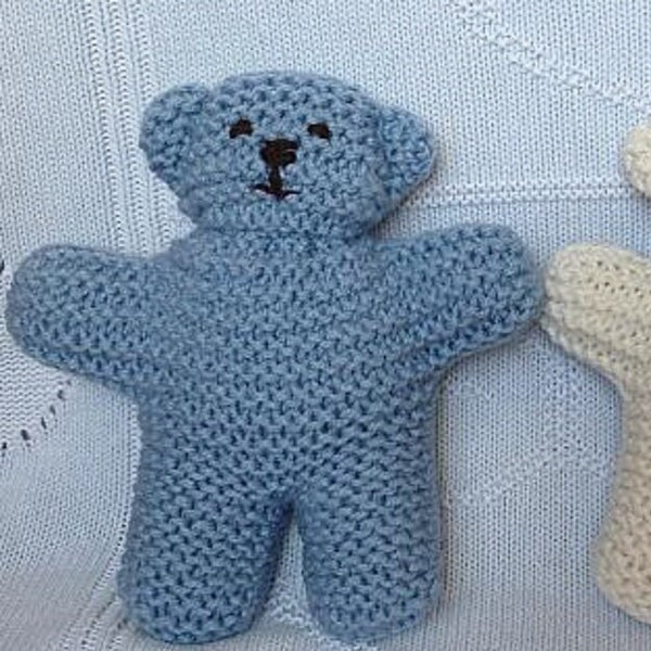 Knitting Pattern Easy Knit Small Teddy Bear Soft Toy in DK Ideal for Beginner / Learner downloadable pdf, available in ENGLISH only