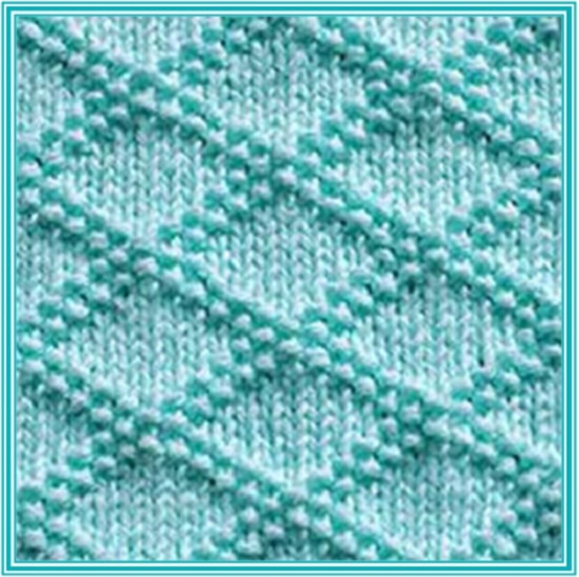 Knitting Pattern Baby Blanket With Diamond Pattern in Chunky or Aran