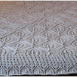 Knitting Pattern Baby Blanket Leaf on the Wind in Yarn of Your Choice Finished Size in DK approx 42 x 42 inches pdf in ENGLISH only