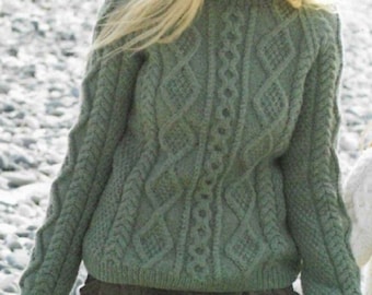 TODAYFUL - 3839　TODAYFUL＿Vintage Aran Knit Childs Knitting Pattern for Aran Sweater. Size 24”- 30